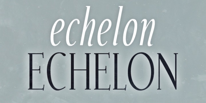 Echelon font preview