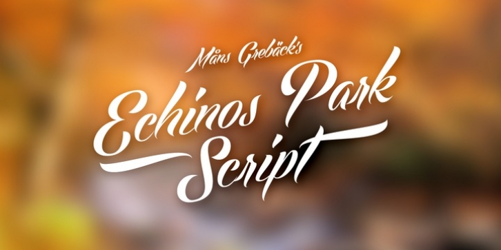 Echinos Park Script font preview