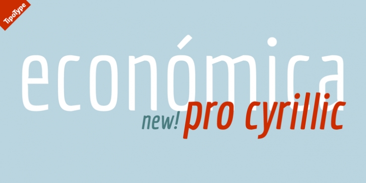 Economica Cyrillic PRO font preview
