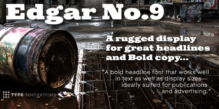 Edgar No 9 font preview