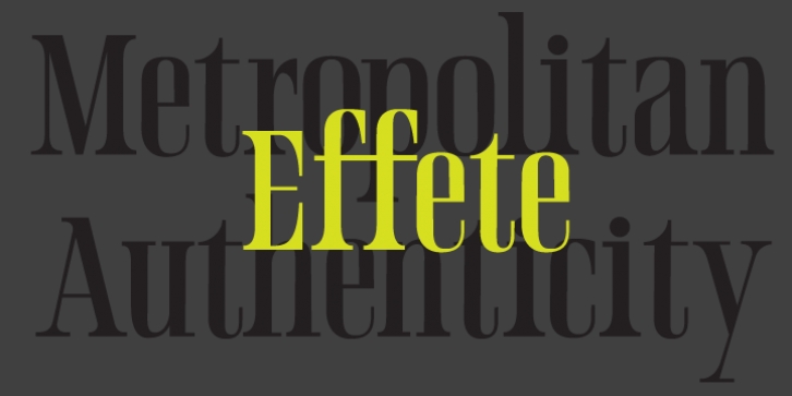 Effete font preview