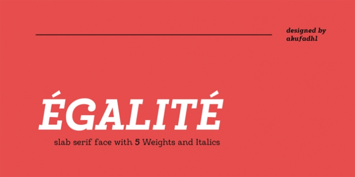Egalite font preview