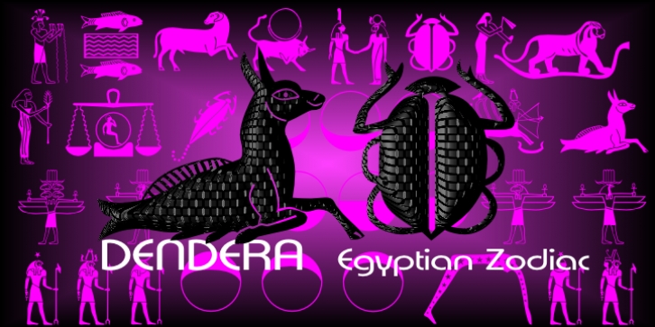 Egyptian Hieroglyphics – Dendera font preview