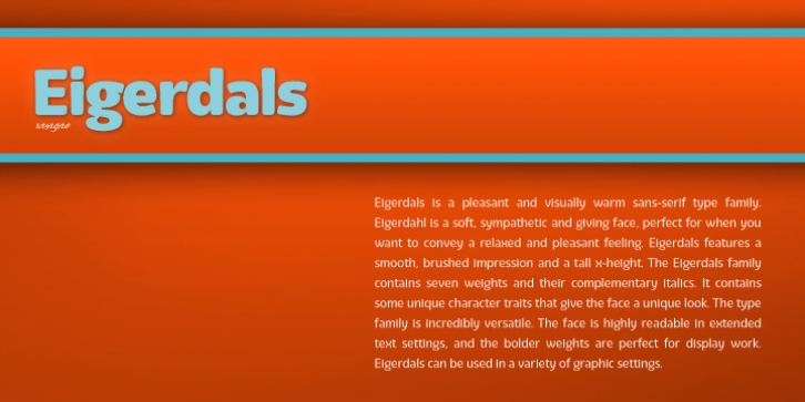 Eigerdals font preview