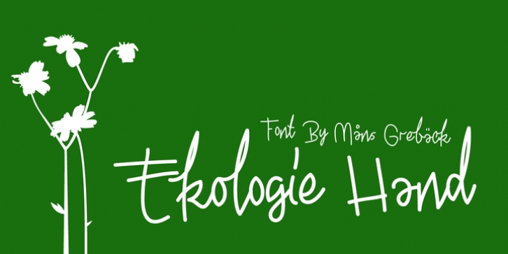 Ekologie Hand font preview