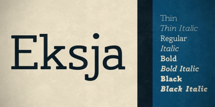 Eksja font preview