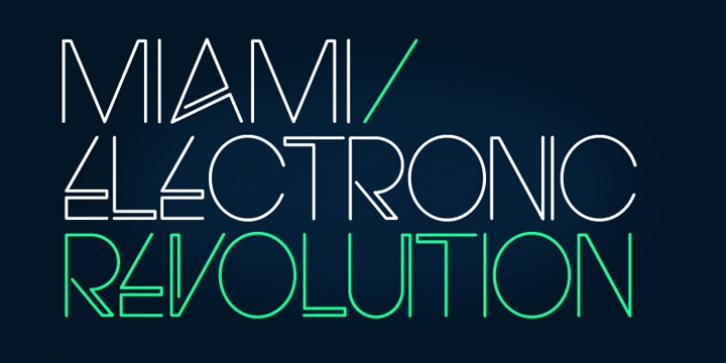 Electro font preview