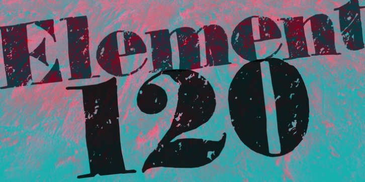 Element 120 font preview