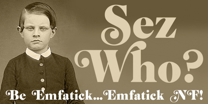 Emfatick NF font preview