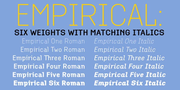 Empirical font preview