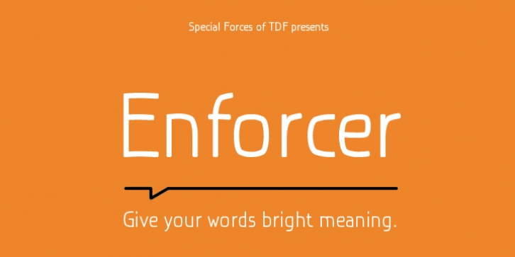 Enforcer font preview