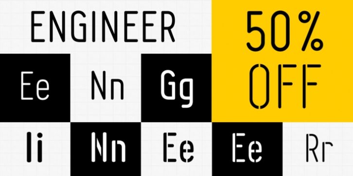 Engineer font preview