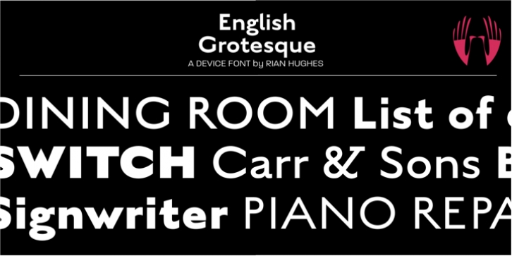 English Grotesque font preview