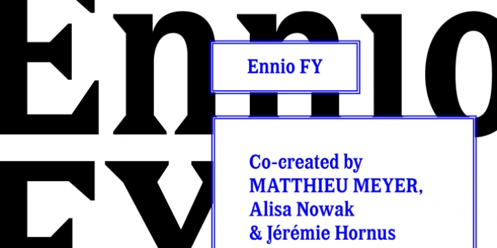 Ennio FY font preview