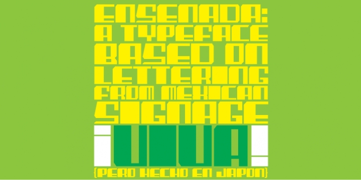 Ensenada font preview