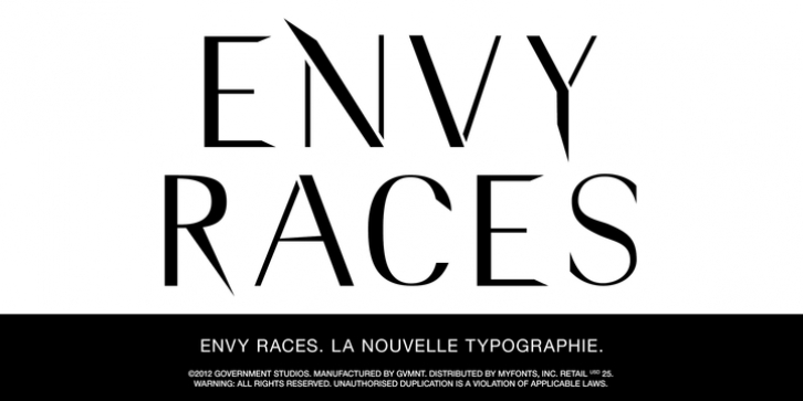 Envy Races font preview