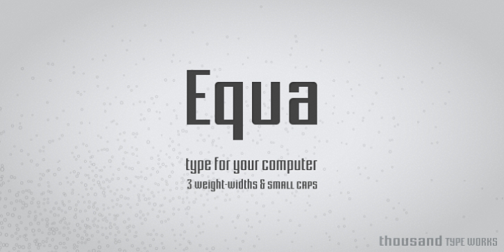 Equa font preview