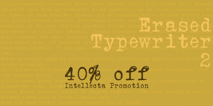 Erased Typewriter 2 font preview