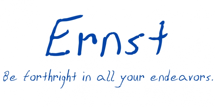 Ernst font preview