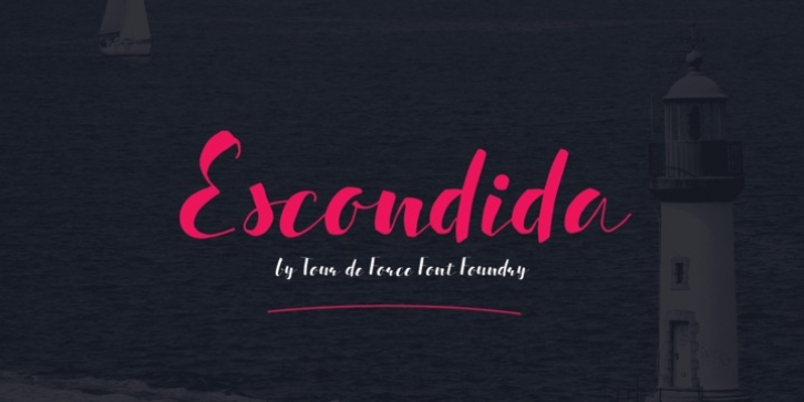 Escondida font preview