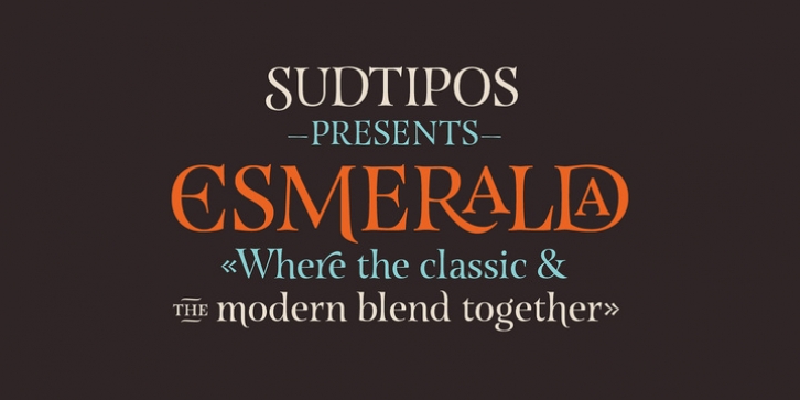 Esmeralda Pro font preview