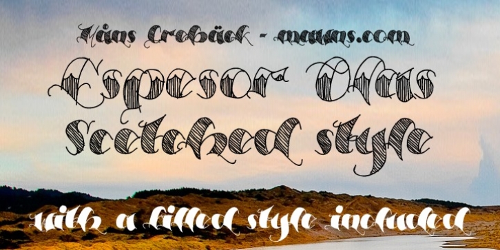 Espesor Olas font preview