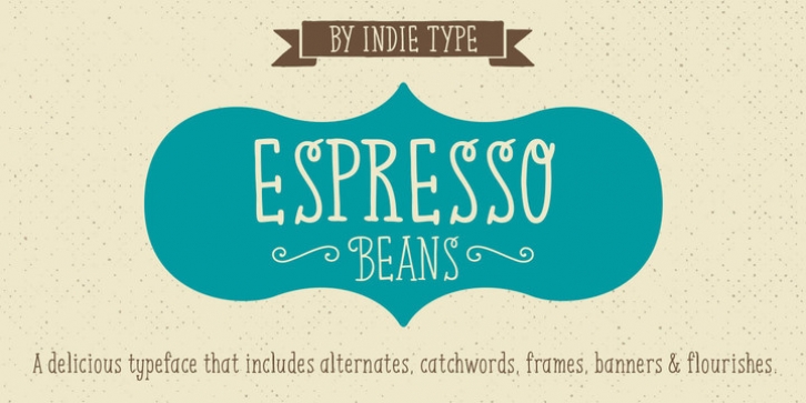 Espresso Beans font preview