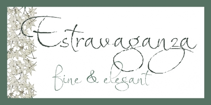 Estravaganza font preview