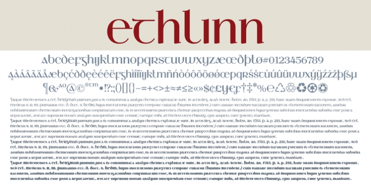 Ethlinn font preview