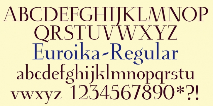 Euroika font preview