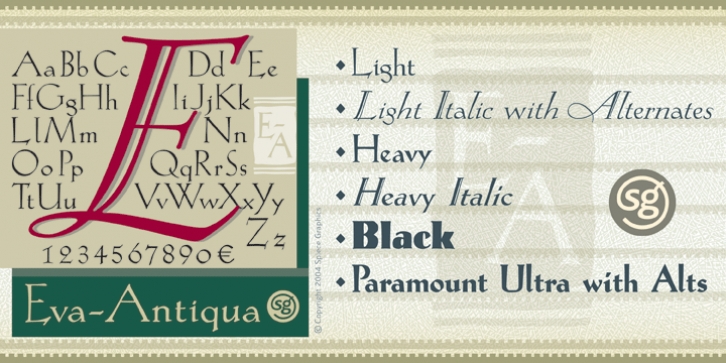 Eva Antiqua SG font preview