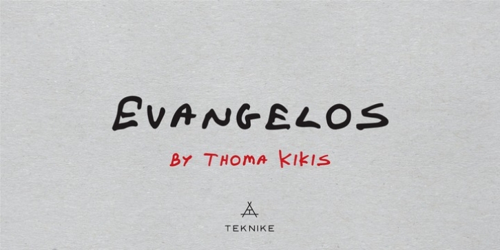 Evangelos font preview