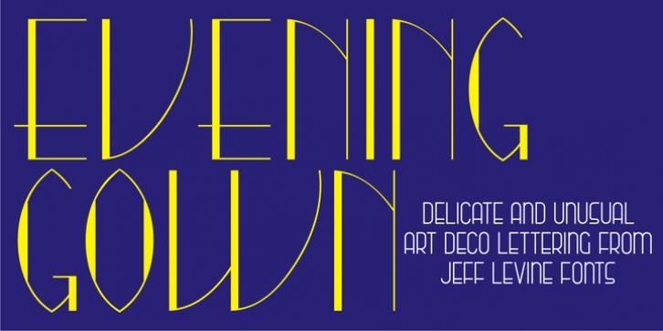 Evening Gown JNL font preview