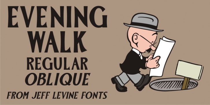 Evening Walk JNL font preview