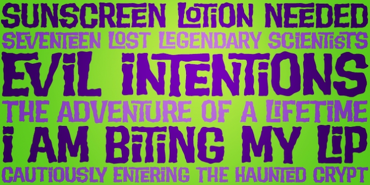 Evil Intentions PB font preview