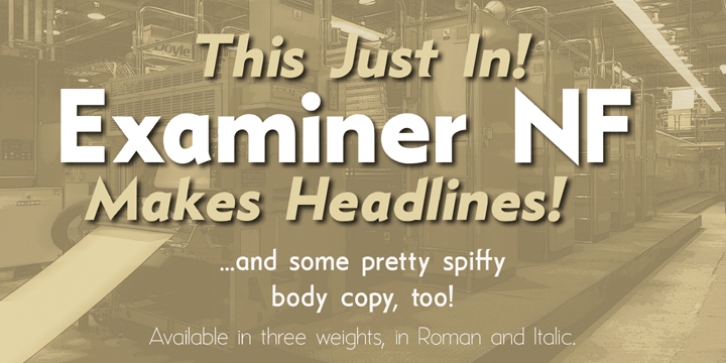 Examiner NF font preview