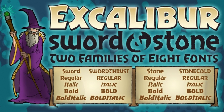 Excalibur Stone font preview