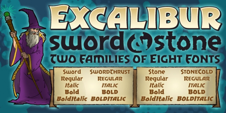 Excalibur Sword font preview