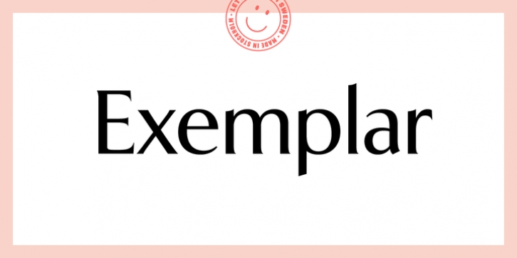 Exemplar font preview