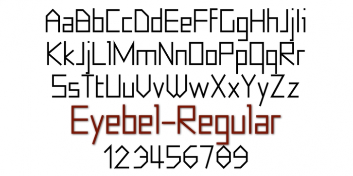 Eyebel font preview