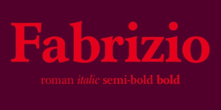 Fabrizio font preview