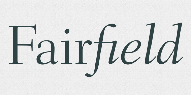 Fairfield font preview