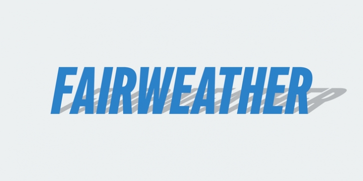 Fairweather font preview