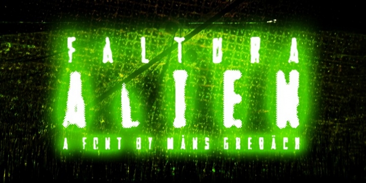 Faltura Alien font preview