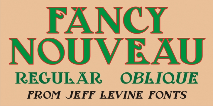 Fancy Nouveau JNL font preview