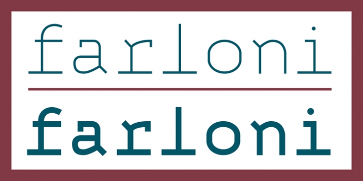 farloni font preview