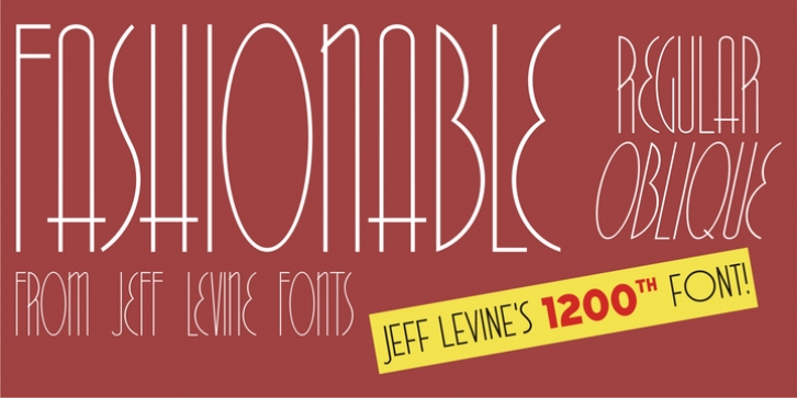 Fashionable JNL font preview