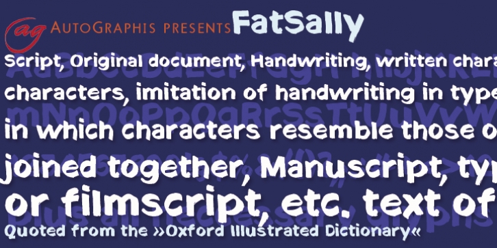 Fat Sally font preview