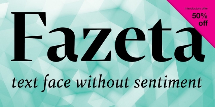 Fazeta font preview