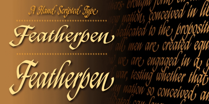 Featherpen font preview